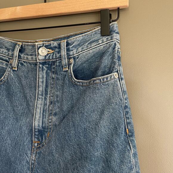 SLVRLAKE Beatnik Ankle Jeans in Pacific Wash Size 25 Blue High Rise Mom Jeans - Picture 9 of 16